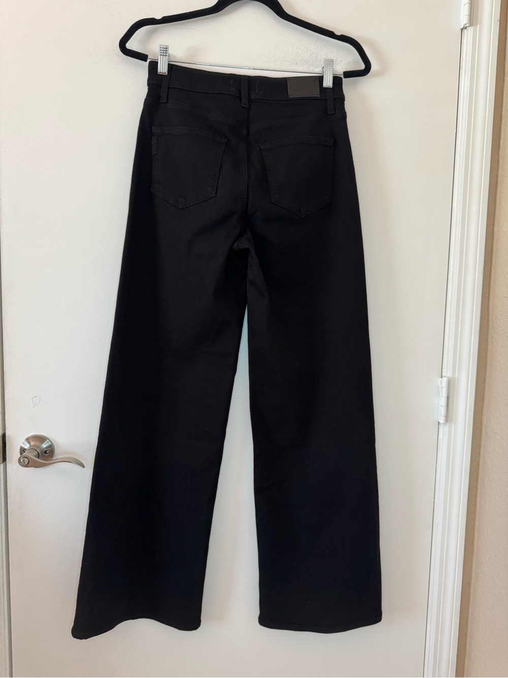 Paige Anessa 31" Wide Leg Jean High Rise Black Shadow, Size 27 - Picture 4 of 16